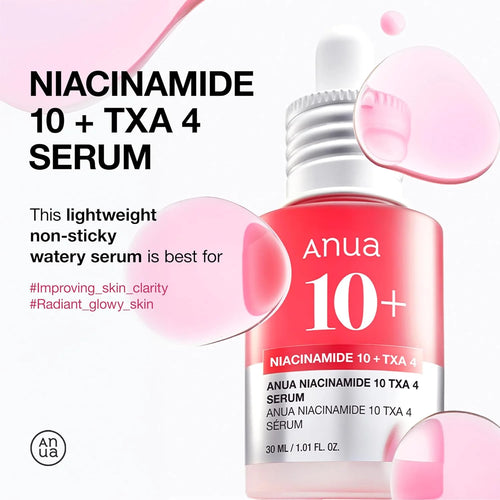 ANUA Suero de Niacinamida 10 + TXA 4, Ácido Hialurónico, Ácido Tranexámico