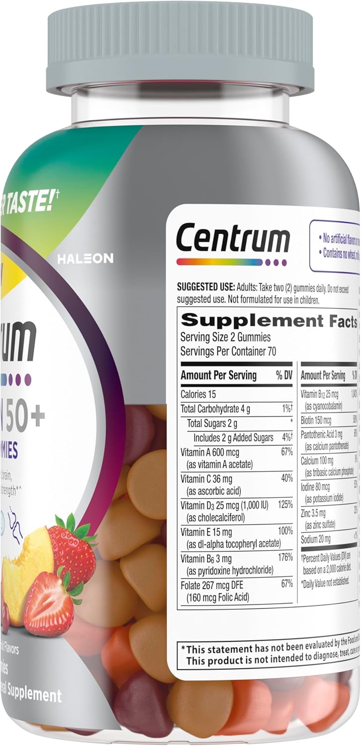 Centrum MultiGummies para mujeres 50 Plus 140 UNIDADES
