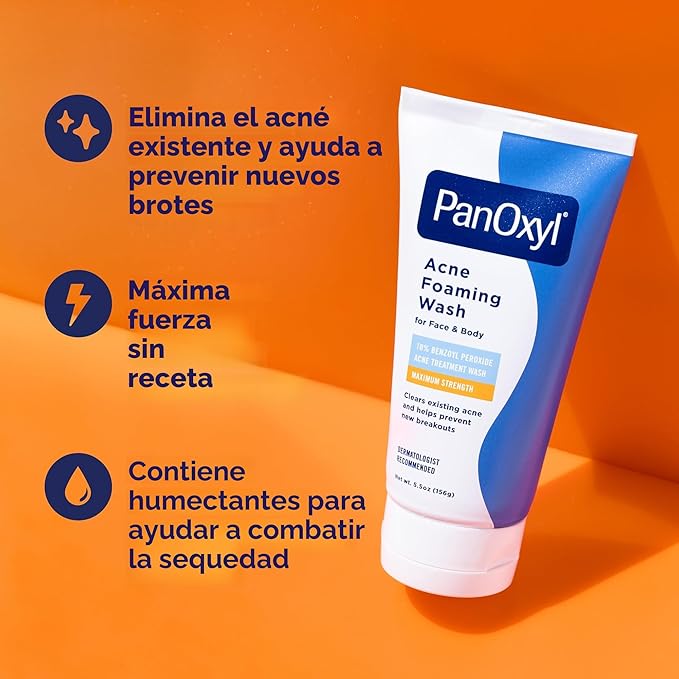 PanOxyl Jabón Espumoso para el Acné con Peróxido de Benzoilo 10%