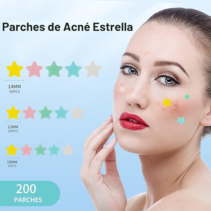 QUSTERE parches hidrocoloides para el acné 200 parches
