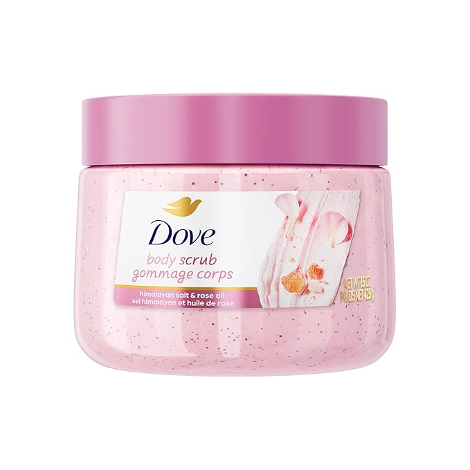 Dove Exfoliante corporal de sal y aceite de rosa del Himalaya